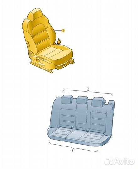 Сидение переднее правое Skoda Octavia cwva 2017