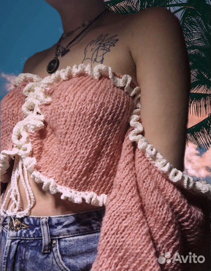 Топ вязаный