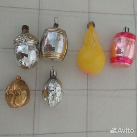 Елочные игрушки СССР в реставрацию лот