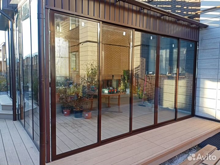 Остекление беседки, веранды, террасы. Окна, двери