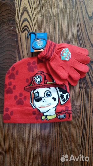 Комплект шапка и перчатки на мальчика