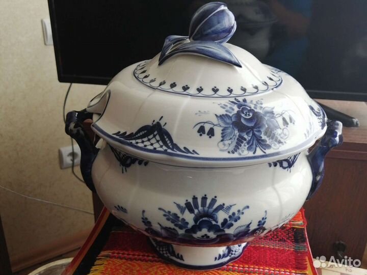 Супница. Старая гжель из СССР