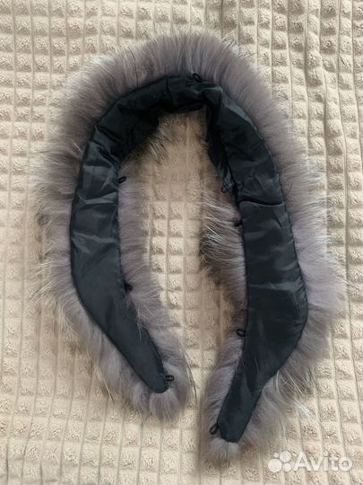 Меховой воротник чернобурка