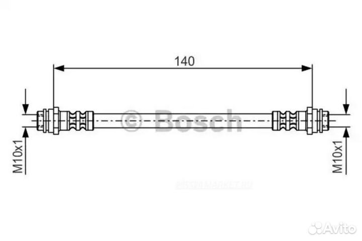 Bosch 1 987 476 952 Шланг тормозной зад прав/лев