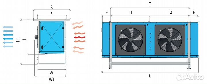 Воздухоохладитель 39,3 кВт FrigoCool ESM 63.20.7
