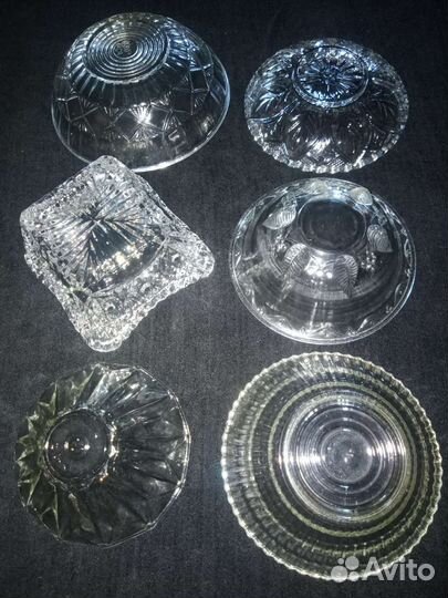 Ваза конфетница СССР стекло,хрусталь