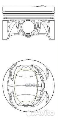 Поршень комплект(с кольцами) STD VAG octavia/RA