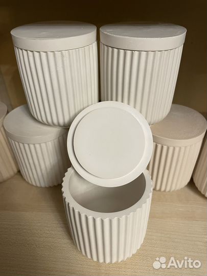 Гипсовый горшок/ шкатулка