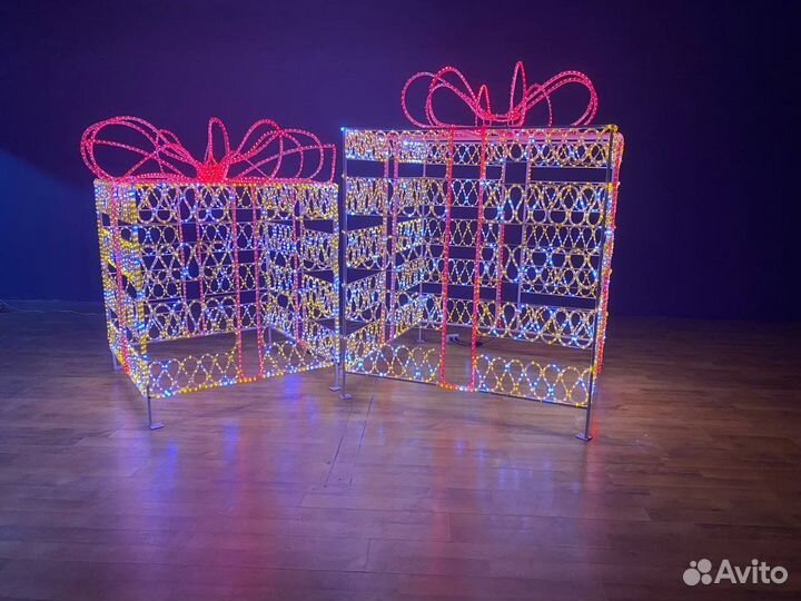 Светодиодные фигуры Олень Ель Подарок Шар