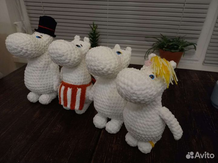 Муми тролли вязаные игрушки (амигуруми)