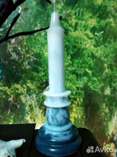 Свеча под мрамор Подсвечник