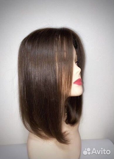 Накладка из натуральных волос на шелке