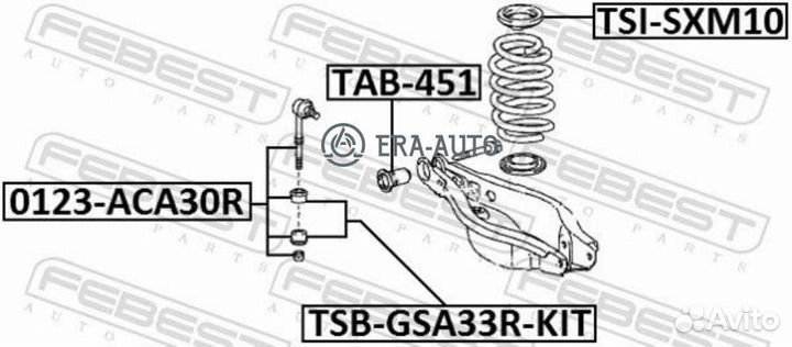 Febest TSB-GSA33R-KIT Ремкомплект задн тяги стабил