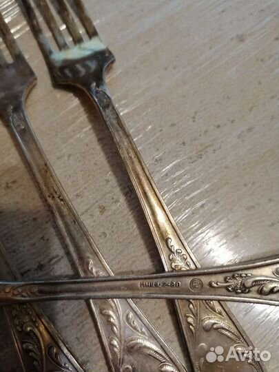 Ложки вилки мельхиор