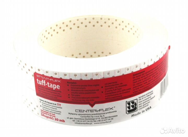 Влагоустойчивая армирующая лента tuff-tape 30м