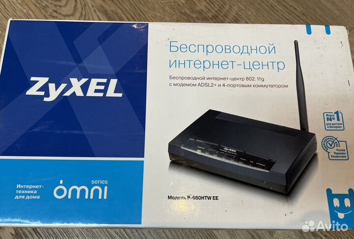 Модем adsl2+ zyxel P-660HTW EE