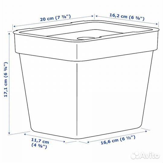 Новый контейнер IKEA hallbar 3L с крышкой