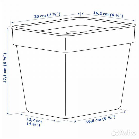 Новый контейнер IKEA hallbar 3L с крышкой
