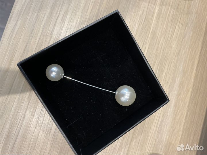Брошь булавка с жемчужинами