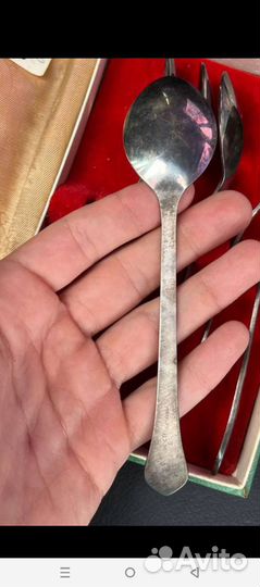 Чайные ложки мельхиор серебрение Таллинн 70х