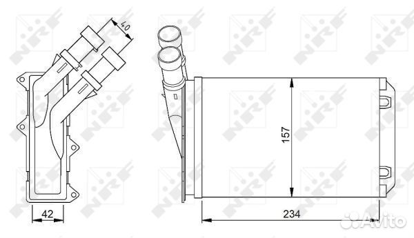 Радиатор печки\ Citroen Xantia/Xsara/ZX all 91