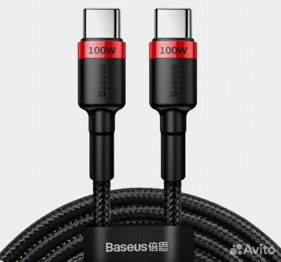 Кабель зарядный Baseus Type-C,100Вт, 480Мбит.с, 1м