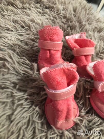 Зимние тёплые сапожки для собак