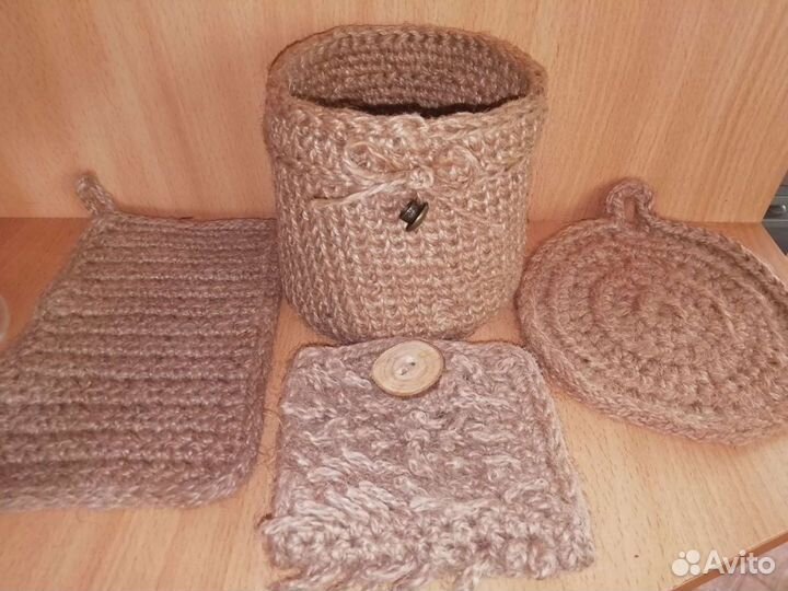 Предметы интерьера из джута