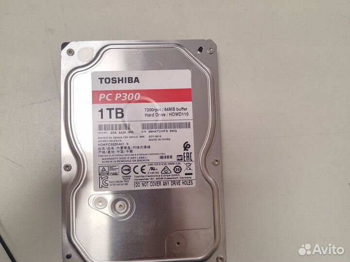 Жёсткий диск Toshiba 1 tb