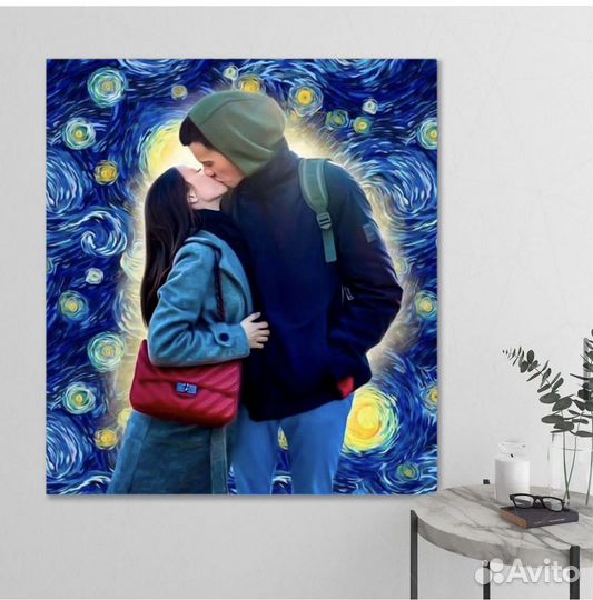 Картина на холсте по фото портрет на холсте