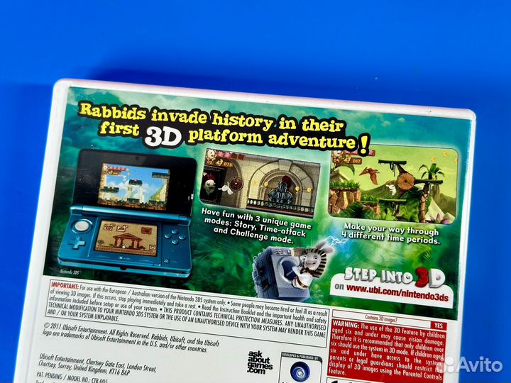 Rabbids 3D (картридж, Nintendo 2DS/3DS)