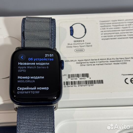 Apple Watch 6 44mm АКБ 89%
