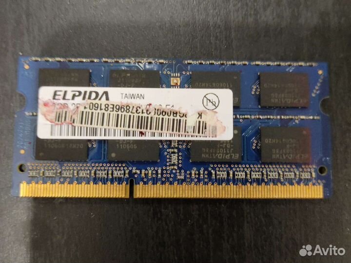 Оперативная память ddr3 Elpida 2 Gb
