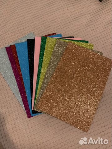 Фоамиран с глиттером блестящий