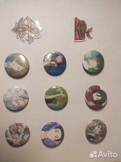 Аниме значок и наклейка
