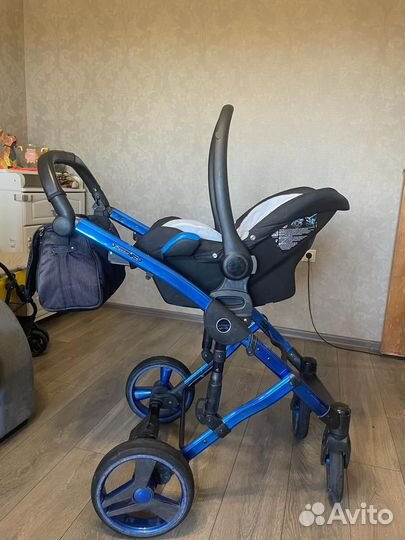 Коляска junama 3 в 1 diamond синяя
