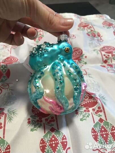 Шар осьминоги стекло игрушки