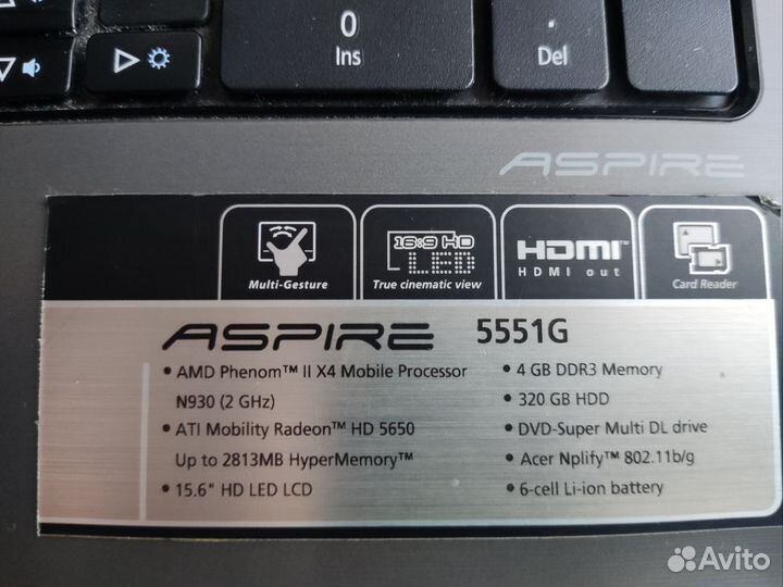 Ноутбук acer aspire 5551g