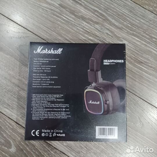 Наушники marshall major 4 гарантия доставка