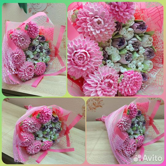 Сладкие букеты из зефира