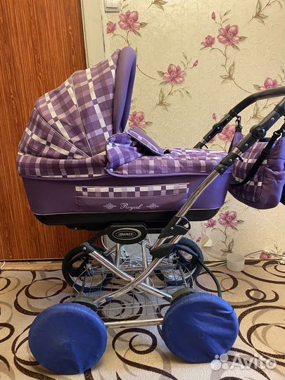 Коляска 2 в 1 сиреневая