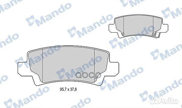 Колодки тормозные дисковые зад MBF015176 Mando
