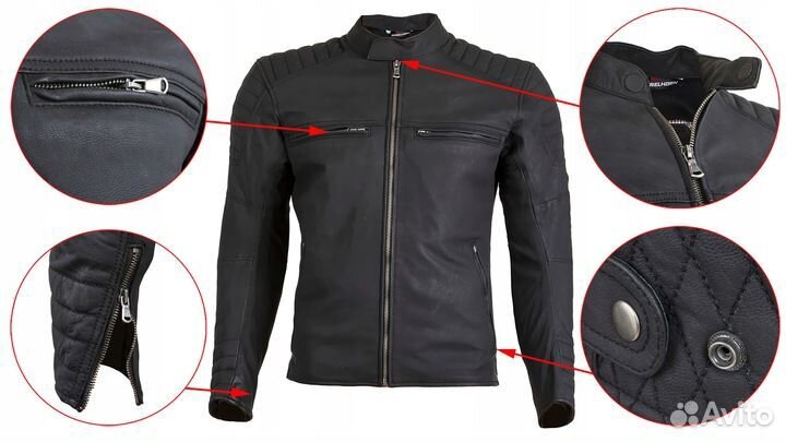 Мотокуртка кожаная Rebelhorn Hunter Pro