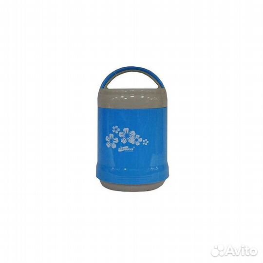 Термос 1,2л с широким горлом, стекл.колба, с конте