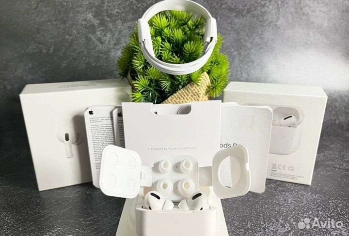 Airpods pro + чехол, копия уровень орига