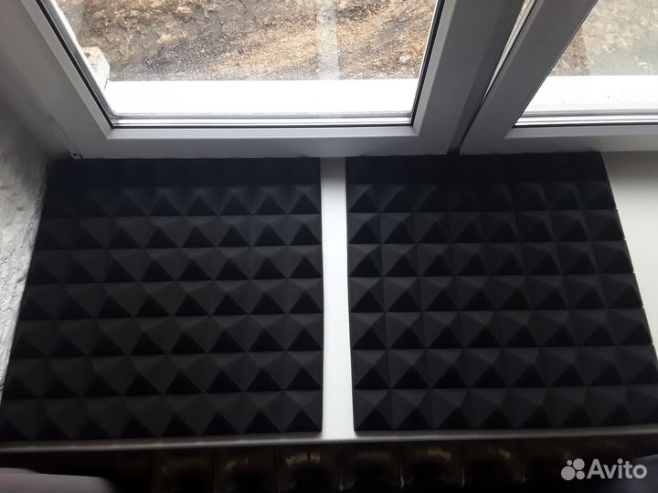 Акустический поролон пирамида 50 на 50 см 2 шт