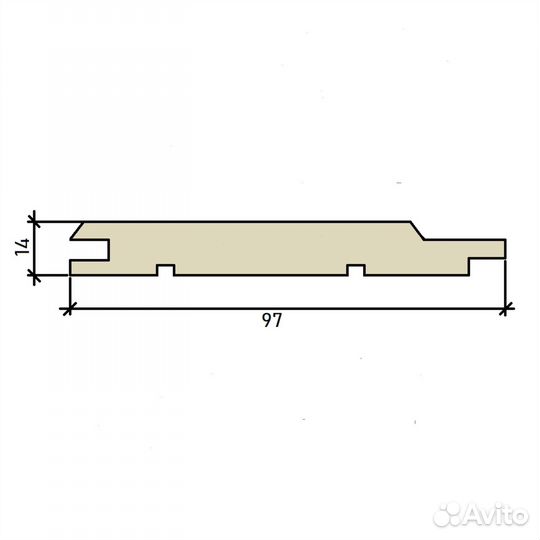 Вагонка Штиль из лиственницы 14*97*1000 мм.сорт вс