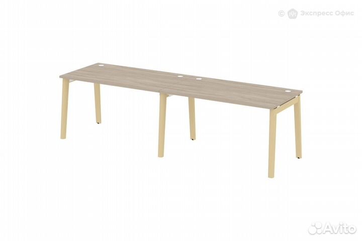 Стол-бенч линейный на деревянных опорях Onix wood