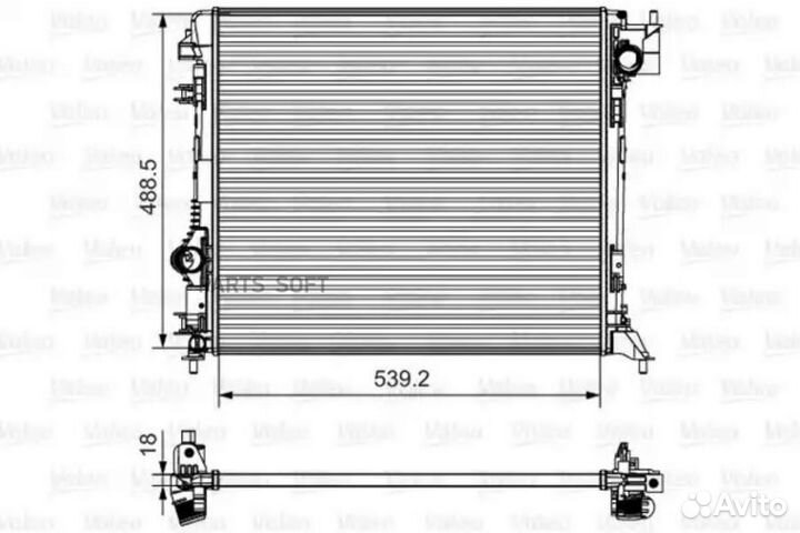 Valeo 735625 Радиатор двигателя Premium