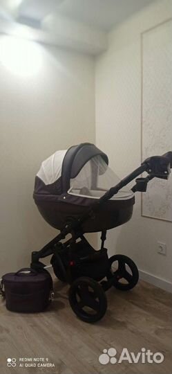 Коляска Adamex Monte Carbon 3в1 Экокожа